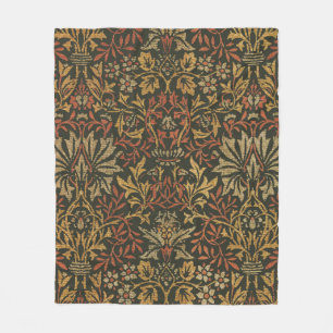 William Morris Flower Garden Tapestry Fleece Blanket