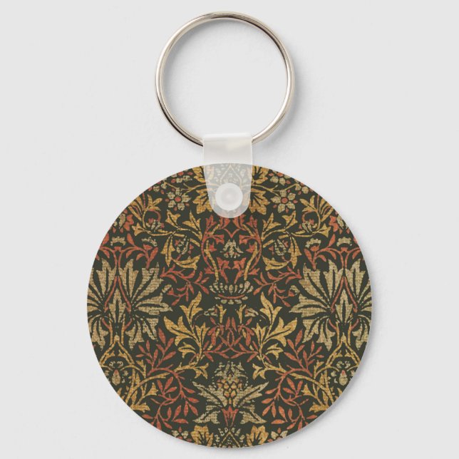 William Morris Flower Garden Tapestry Keychain (Front)