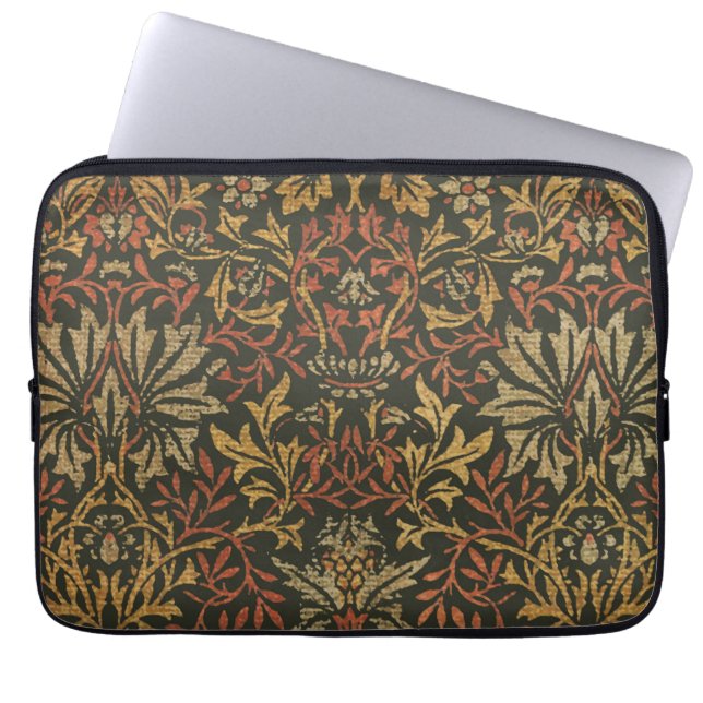 William Morris Flower Garden Tapestry Laptop Sleeve (Front)