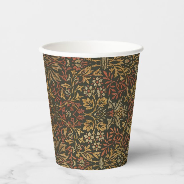 William Morris Flower Garden Tapestry Paper Cups (Front)