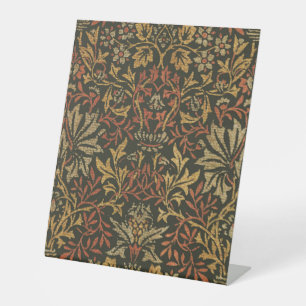 William Morris Flower Garden Tapestry Pedestal Sign