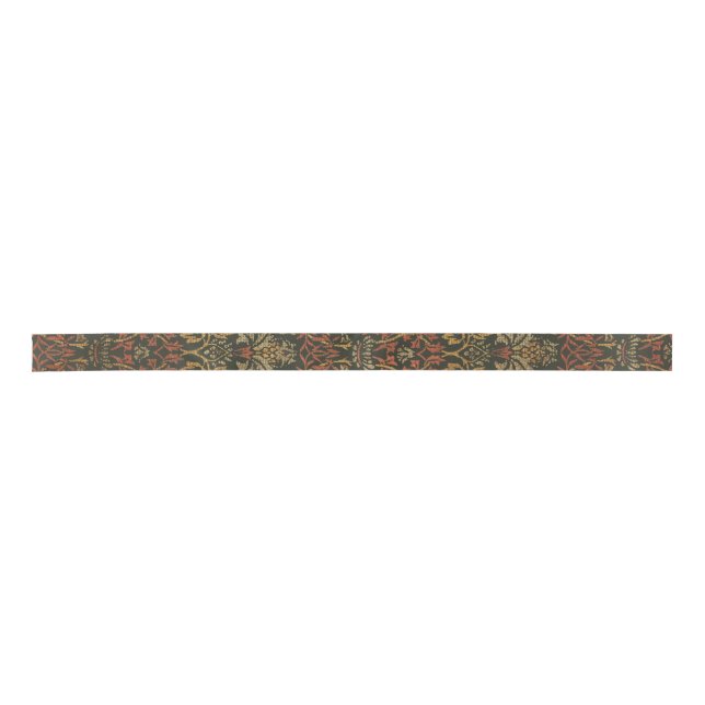 William Morris Flower Garden Tapestry Satin Ribbon (Front)