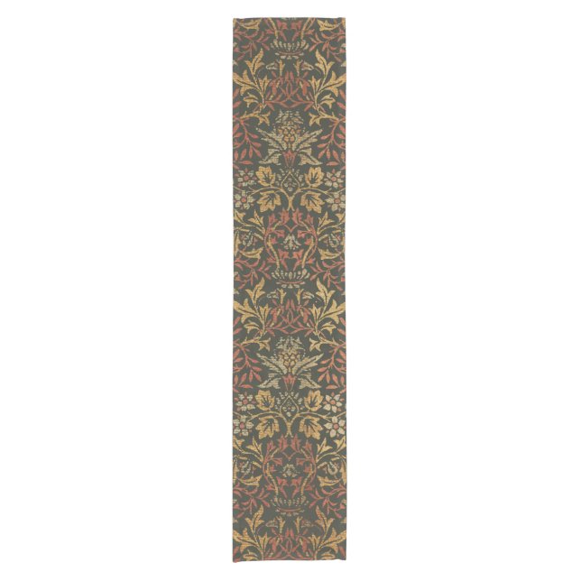 William Morris Flower Garden Tapestry Short Table Runner (Front)