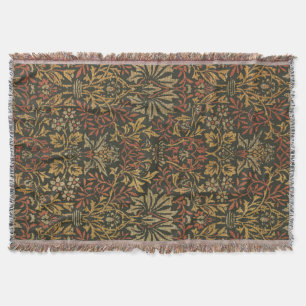 William Morris Flower Garden Tapestry Throw Blanket