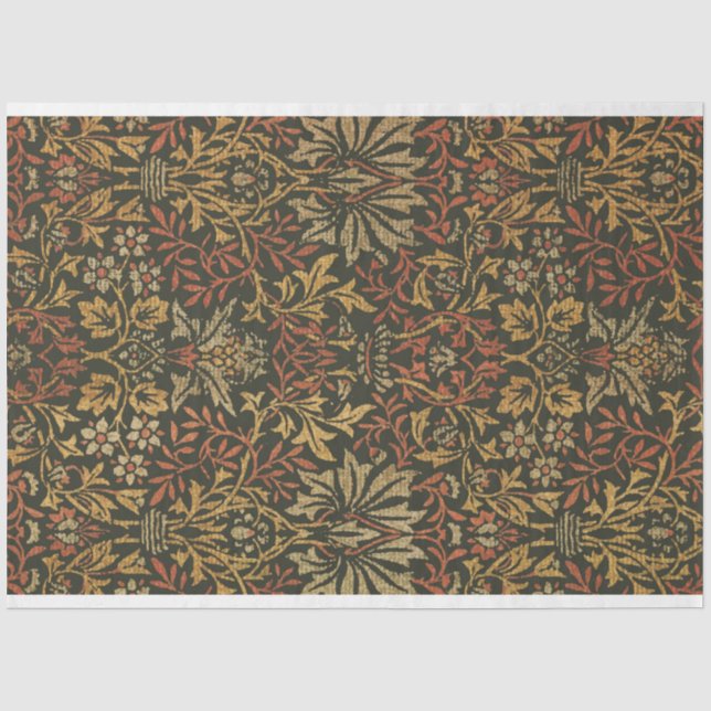 William Morris Flower Garden Tapestry Tissue Paper (Front)