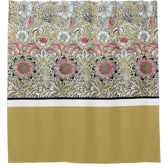 William Morris Flowers Red Yellow black (Front)