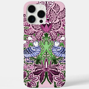 William Morris Folk Art Birds Flowers Acorns iPhone 16 Pro Max Case