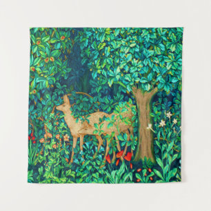 William Morris Forest Deer Tapestry Print