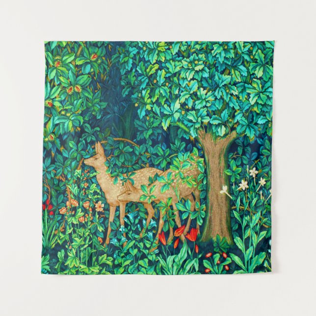 William Morris Forest Deer Tapestry Print (Front)