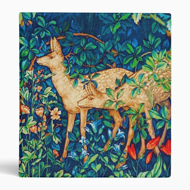 William Morris Forest Deer Tapestry Print Binder (Front)