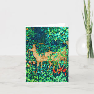 William Morris Forest Deer Tapestry Print  Card