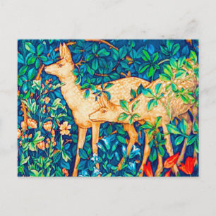William Morris Forest Deer Tapestry Print Postcard