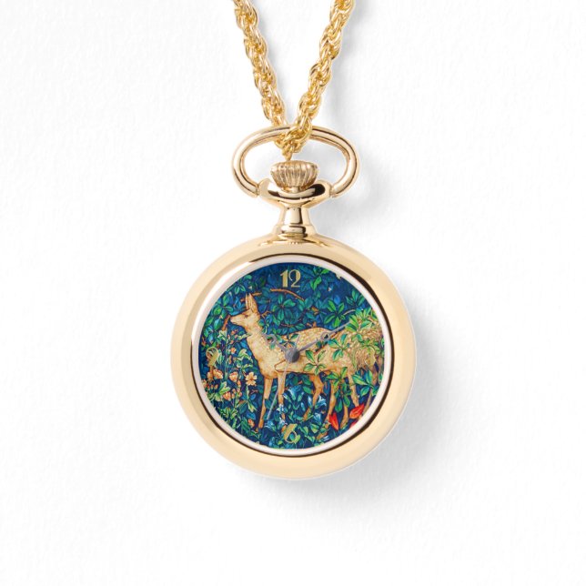William Morris Forest Deer Tapestry Print Watch (Front)