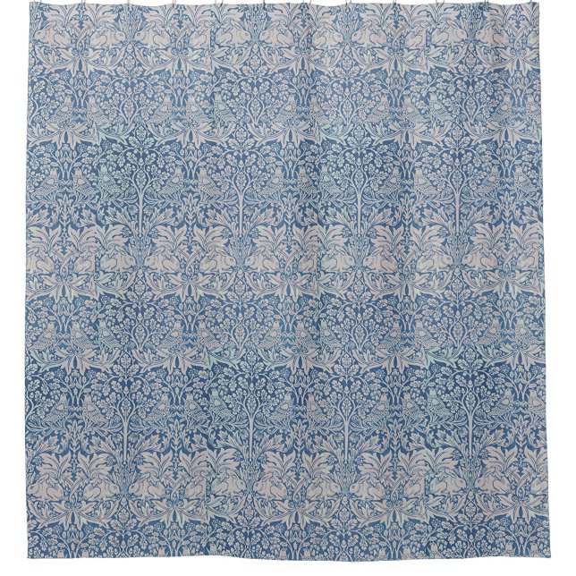 William Morris Forest Rabbit Bird Foliage Blue (Front)