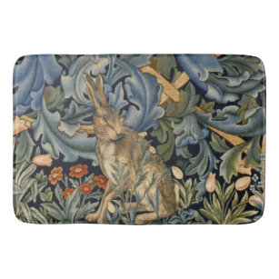 William Morris Forest Rabbit Floral Art Nouveau Bath Mat