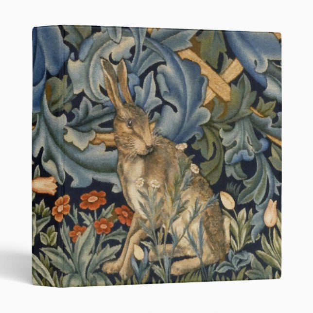 William Morris Forest Rabbit Floral Art Nouveau Binder (Front/Spine)