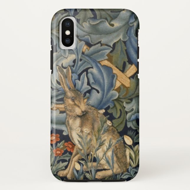 William Morris Forest Rabbit Floral Art Nouveau Case-Mate iPhone Case (Back)