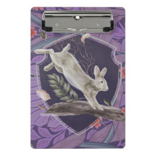 William Morris Forest Rabbit Floral Art Nouveau Mini Clipboard