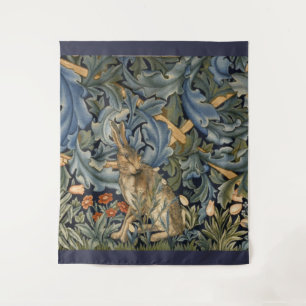 William Morris Forest Rabbit Floral Art Nouveau Tapestry