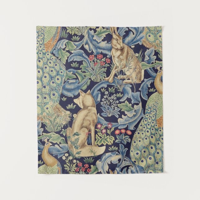 William Morris Forest Rabbit Tapestry (Front)