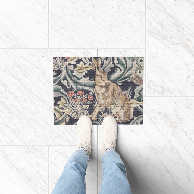 William Morris Forest Rabbit Vintage Floral Doormat (Indoor)