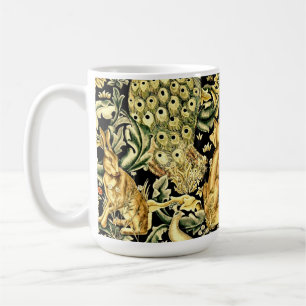 William Morris Forest Tapestry Fox Hare Peacock Coffee Mug