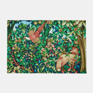 William Morris Fox and Pheasant Tapestry Print Doormat