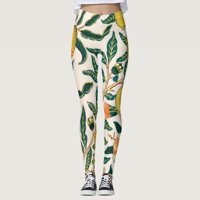 William Morris Fruit And Pomegranate Leggings (Front)