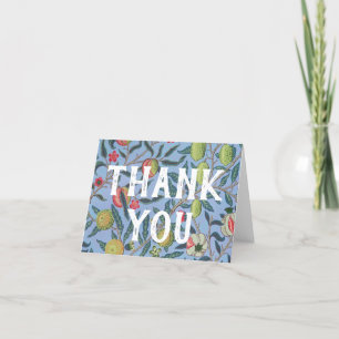 William Morris fruit or Pomegranate botanical Thank You Card