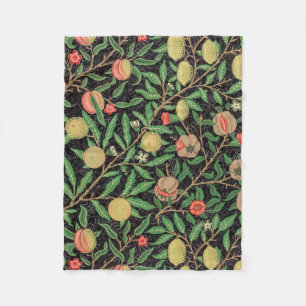William Morris Fruit pattern Vintage Fleece Blanket