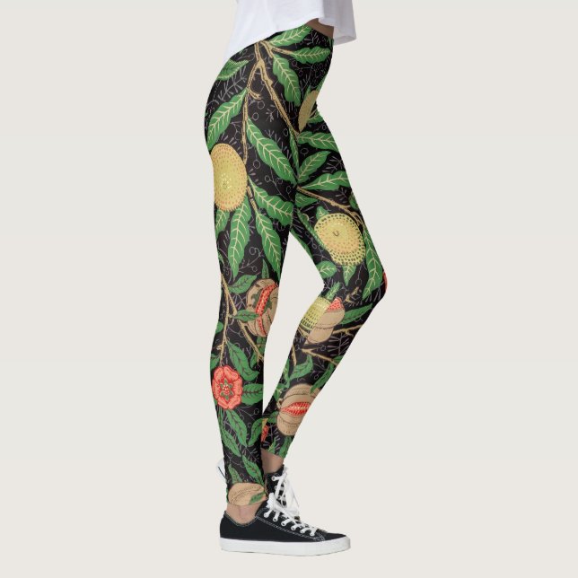 William Morris Fruit pattern Vintage Leggings (Right)