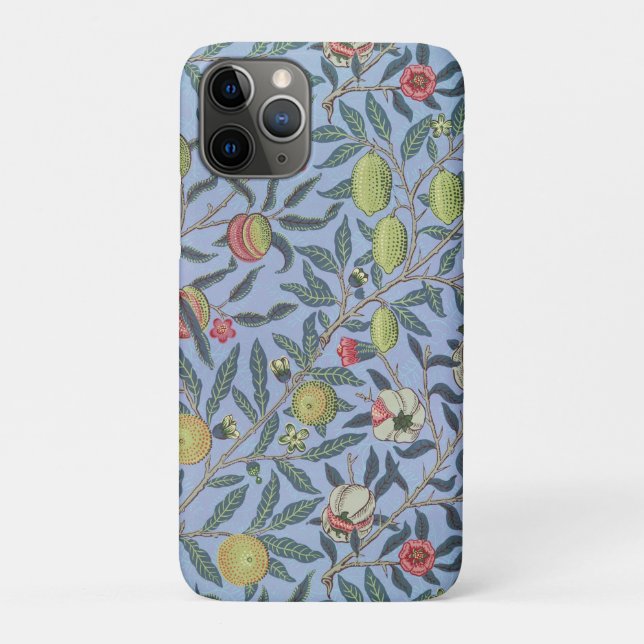 William Morris Fruit Pomegranate Blue Ornament Case-Mate iPhone Case (Back)