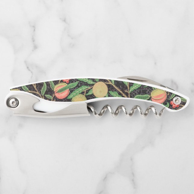 William Morris Fruit Pomegranate Floral Pattern Corkscrew (Front)