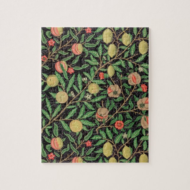 William Morris Fruit Pomegranate Floral Pattern Jigsaw Puzzle (Vertical)