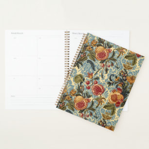 William Morris Fruit Pomegranate Floral pattern Planner