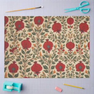 William Morris Fruit Pomegranate Floral pattern Tissue Paper