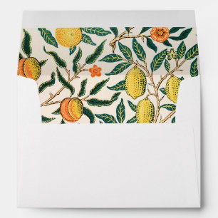 William Morris Fruit Pomegranate White Ornament Envelope