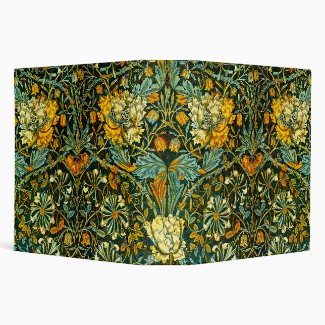 William Morris Gold Honeysuckle Floral Wallpaper Binder (Background)