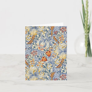 William Morris Gold Lily Folded Note Card