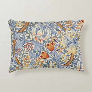 William Morris Gold Lily Victorian Wallpaper Accent Pillow