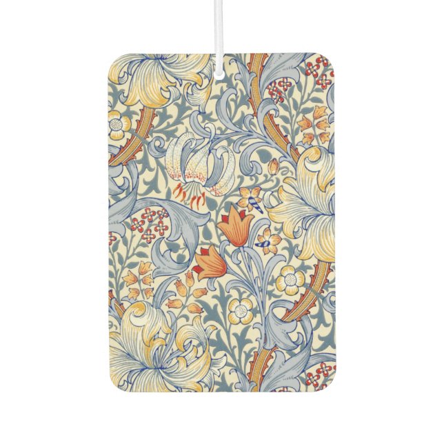 William Morris Gold Lily Victorian Wallpaper Air Freshener (Front)