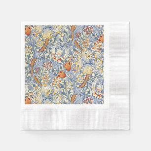 William Morris Gold Lily Victorian Wallpaper Napkin