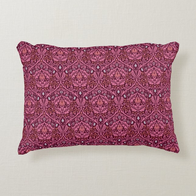 William Morris Golden Bough in Plum Accent Pillow (Front)