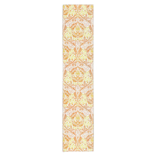 William Morris Golden Bough Orange Floral Art Short Table Runner