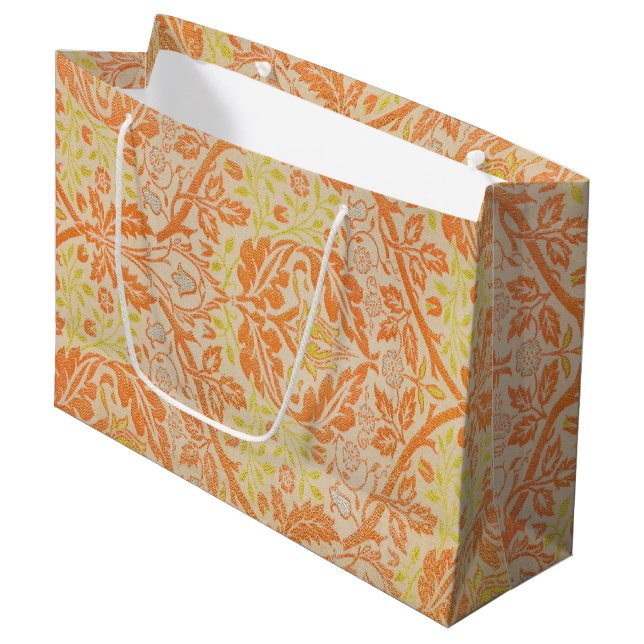 William Morris Golden Bough Tapestry Pattern Large Gift Bag (Front Angled)