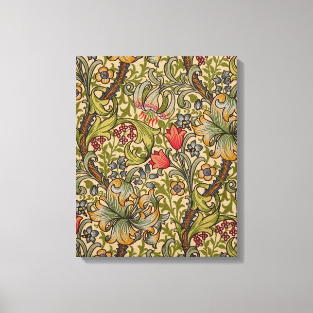William Morris Golden Lily Antique Canvas Print (Front)