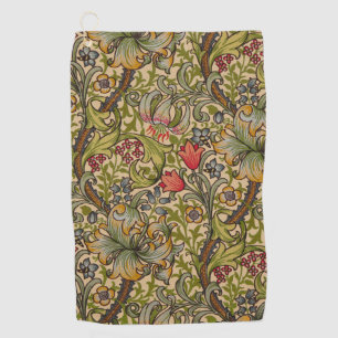 William Morris Golden Lily Antique Floral Pattern Golf Towel