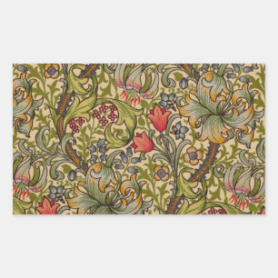 William Morris Golden Lily Antique Floral Pattern Sticker