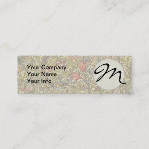 William Morris Golden Lily Antique Mini Business Card