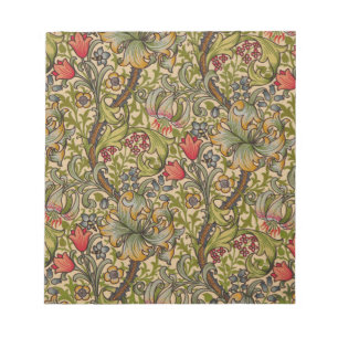 William Morris Golden Lily Antique Notepad